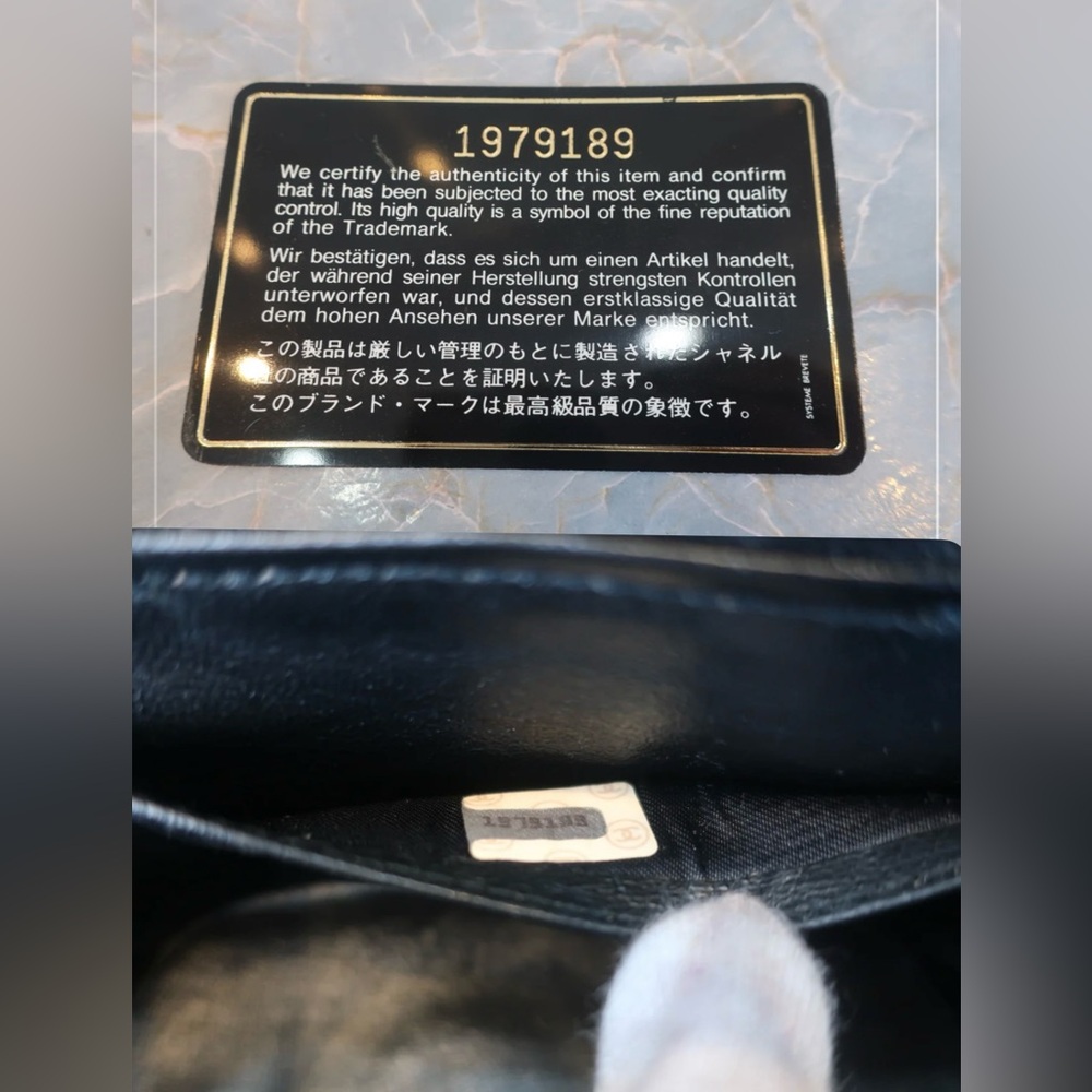Authentic CHANEL vintage mini vanity bucket 24k gold black lambskin leather bag - Picture 12 of 14